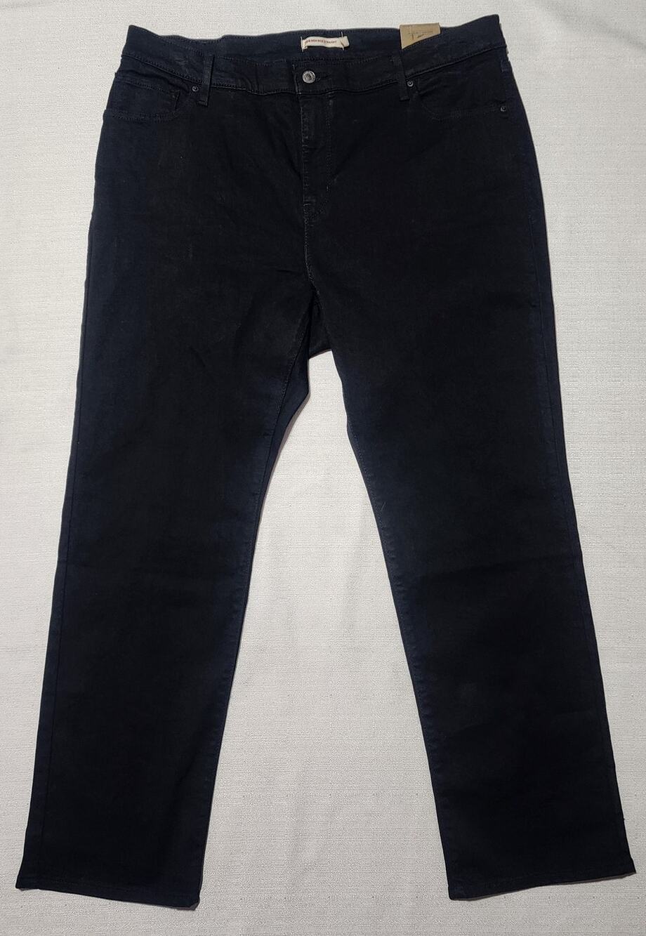 Levi's 724 high rise slim straight jeans size 38''x41'' women's black